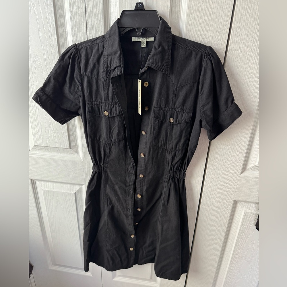 Black Button-Up Dress